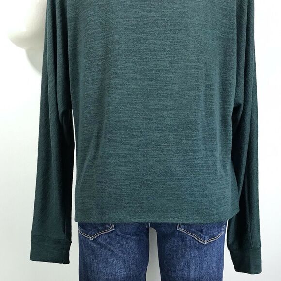 M Magaschoni Dolman Sleeve Thin Knit Sweater Top Green Bateau Pullover Size L - Picture 7 of 9